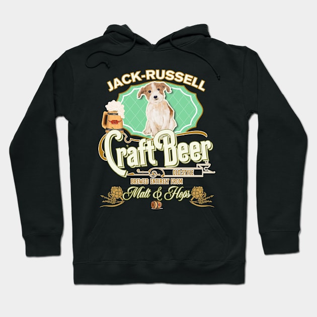 Jack-Russell Gifts - Beer Dog lover Hoodie by StudioElla